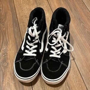 Vans Kids Black and White Sneakers